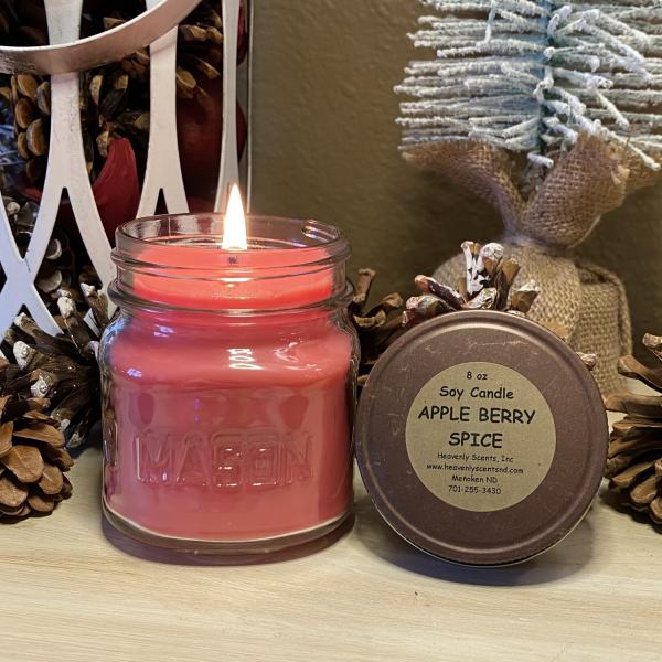 Apple Berry Spice 8 oz Soy Candle picture