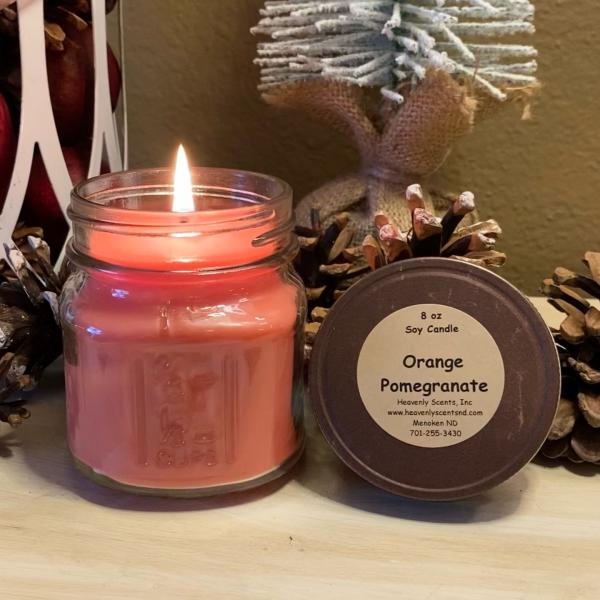 Orange Pomegranate 8 oz Soy Candle