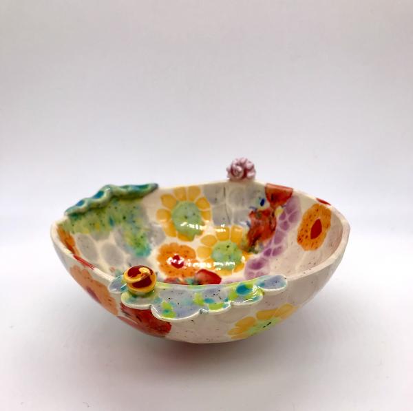 Abstract floral bowl with little apron picture