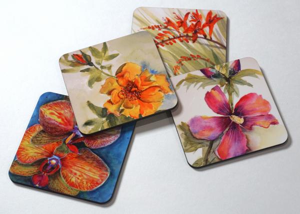 Set of 4 printed coasters