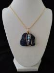 Ink blue Jasper pendant Only