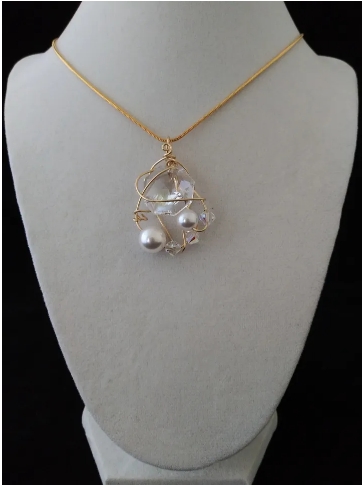 Swarovski Crystal and Pearl pendant Only