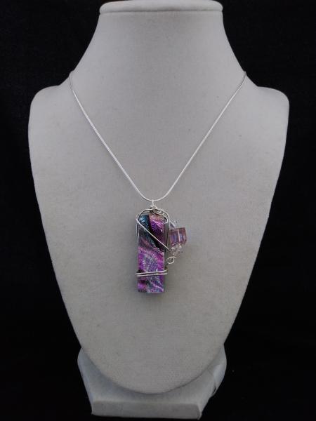 Pink Dichroic Glass pendant Only picture
