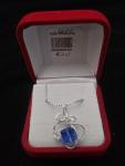 September Sapphire Birthstone W/18 inch chain