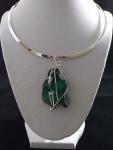 Emerald Green Sea Sediment Jasper Pendant Only