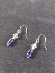 Purple Swarovski Crystal earrings