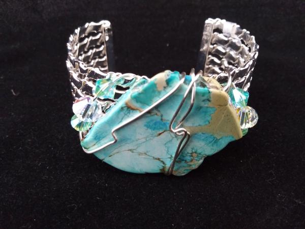 Aqua Sea Sediment Jasper Cuff Bracelet picture