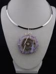 Amethyst Stalactite Flower Pendant Only