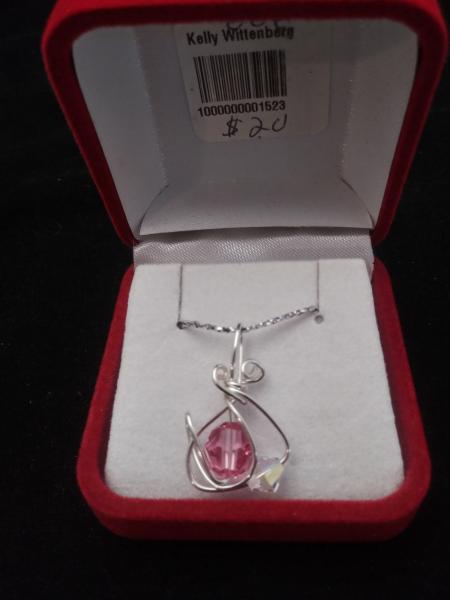 October Rose Birthstone W/18 inch chain picture