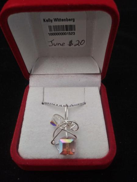 June Light Amethyst Birthstone W/18 chain picture