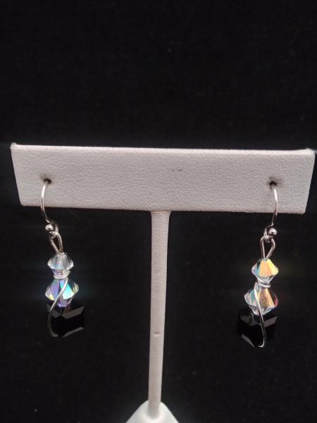 Black and Crystal Swarovski Crystal earrings picture