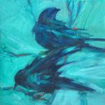 Ravens on Blue painting