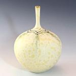 Porcelain Bottle with Matte Crystalline Glaze