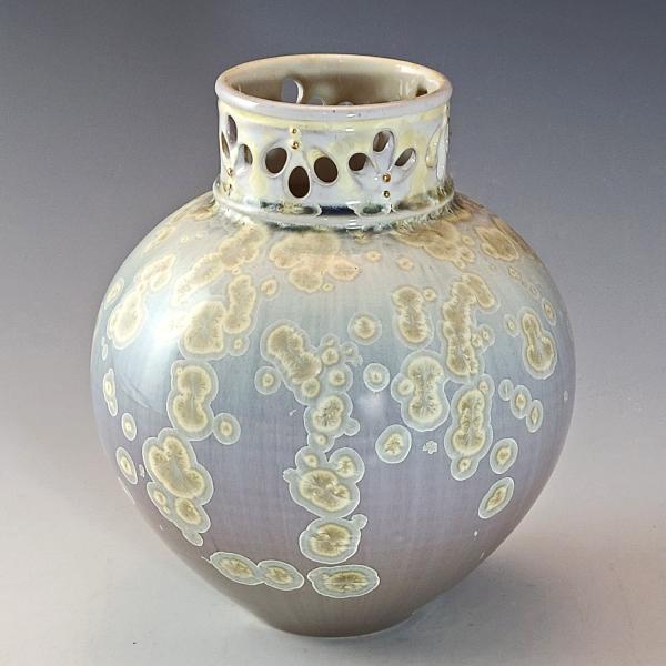 Round Vase with Pierced Top