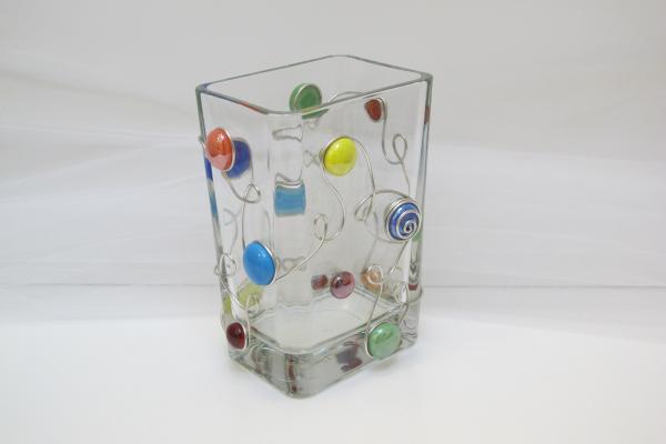 Beaded Rectangle Vase picture