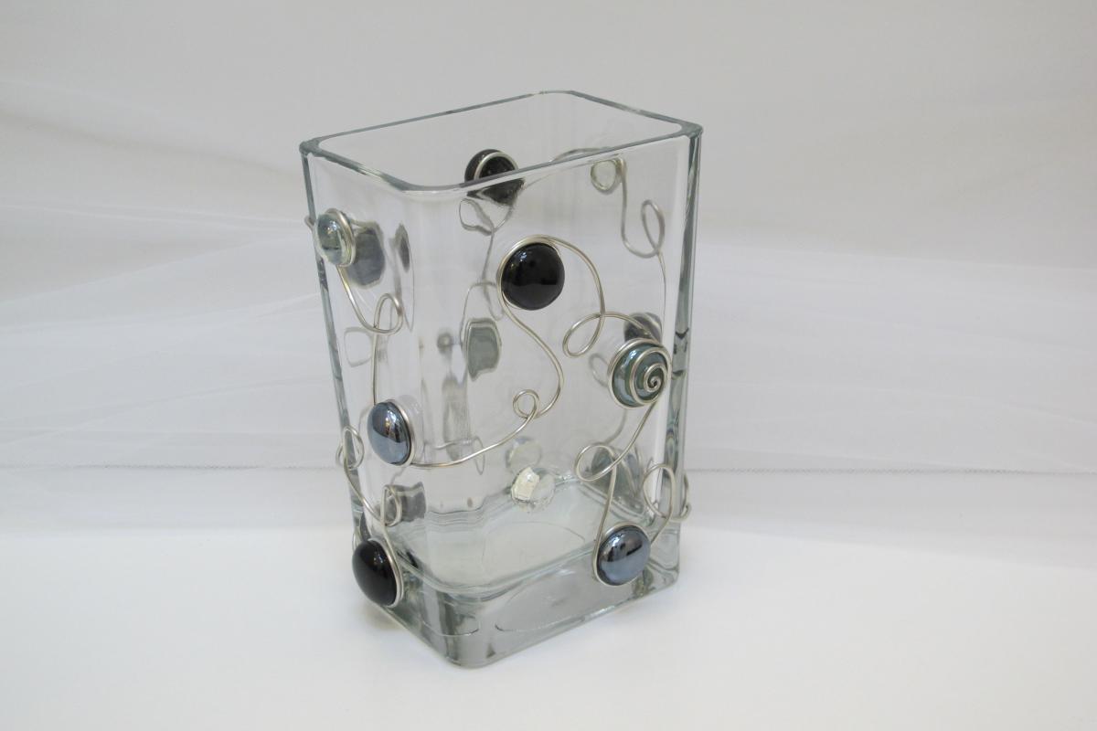 Beaded Rectangle Vase picture