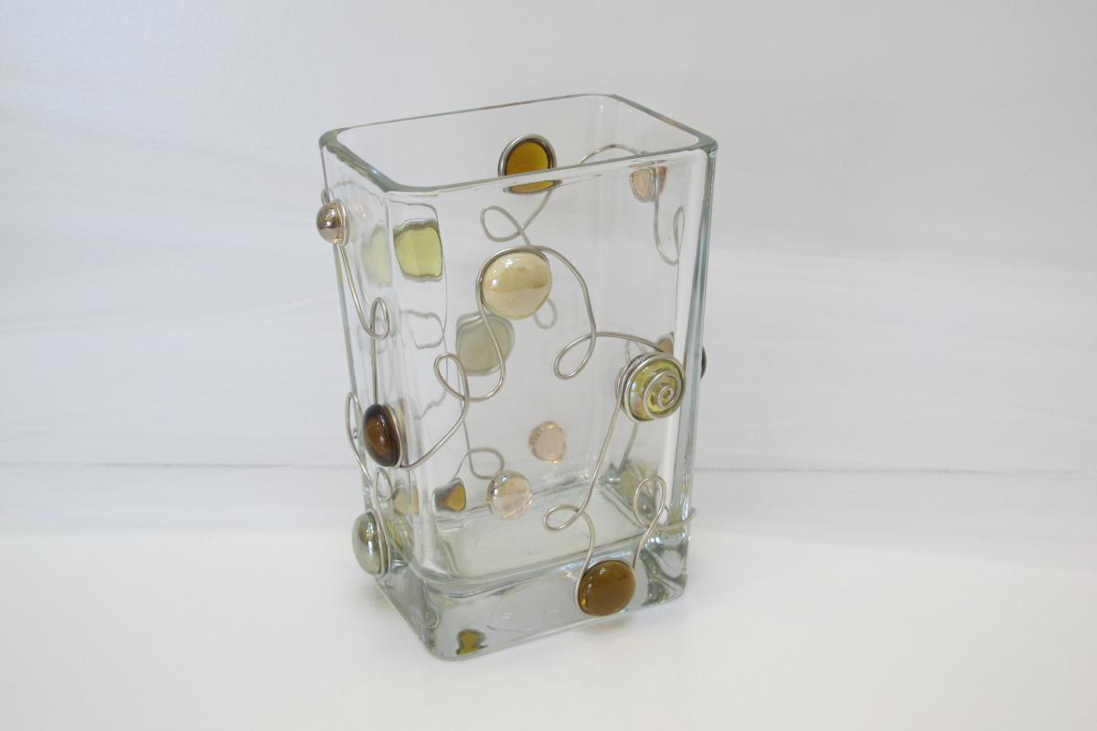 Beaded Rectangle Vase picture