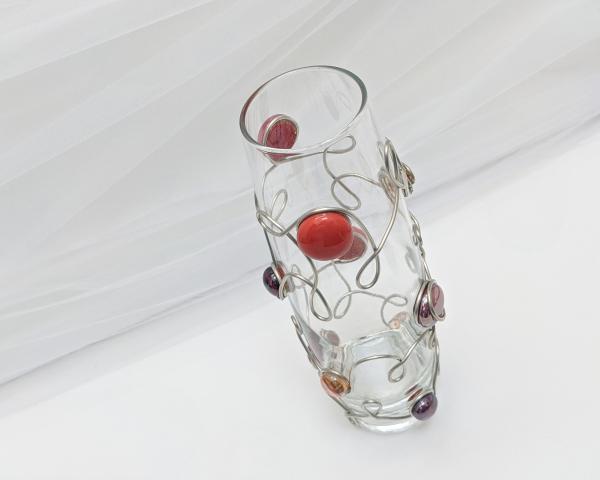 Red Beaded Bud Vase picture