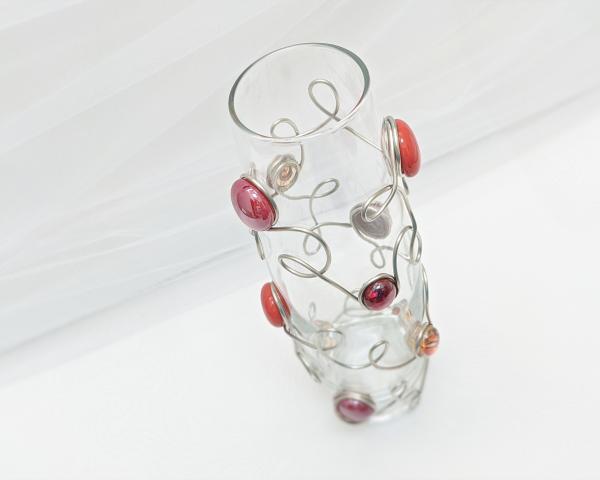 Red Beaded Bud Vase picture