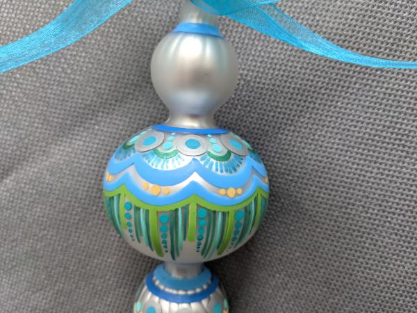 Lime and Blue Vintage Inspired Ornament picture