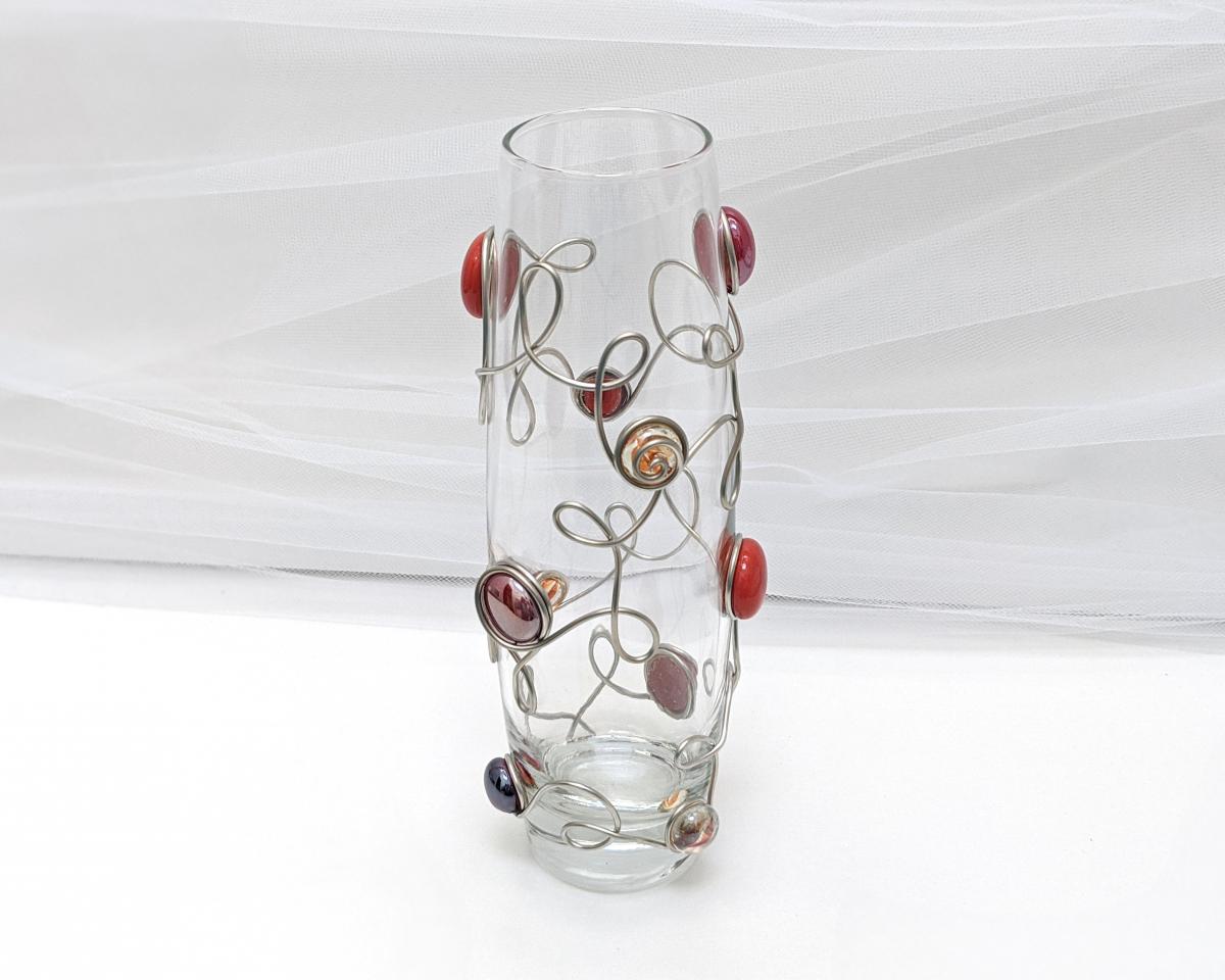Red Beaded Bud Vase picture