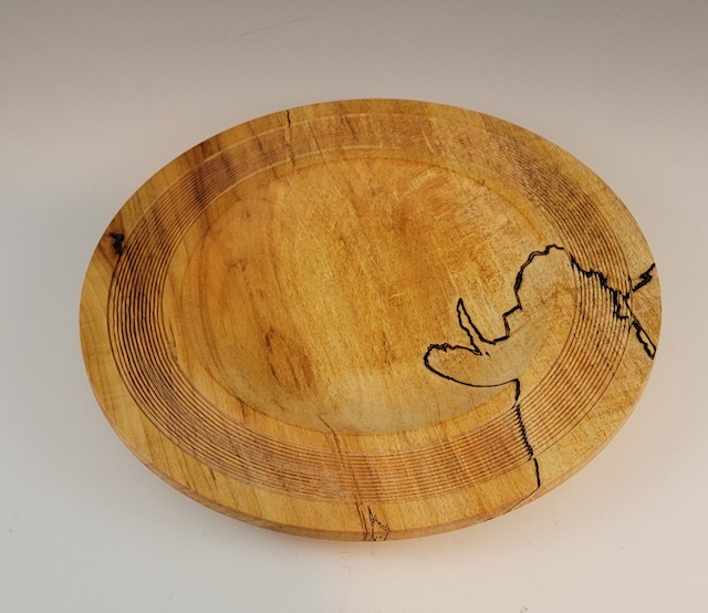 Wood Bowl, Platter, Spalted Maple (#274)