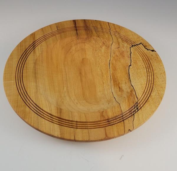 Wood Bowl, Platter, Spalted Maple (#275)