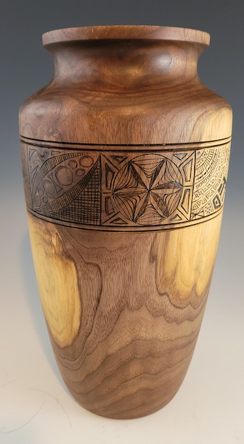Wood Vase, Walnut (#250)