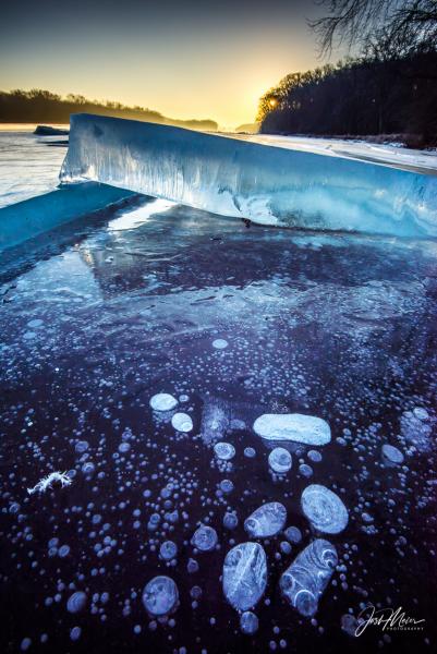 "Blue Ice on the Cedar" (Cedar County, Iowa) Fine Art Archival Print picture