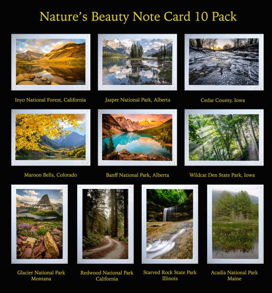 Nature's Beauty 10 Pack Artisan Note Cards picture