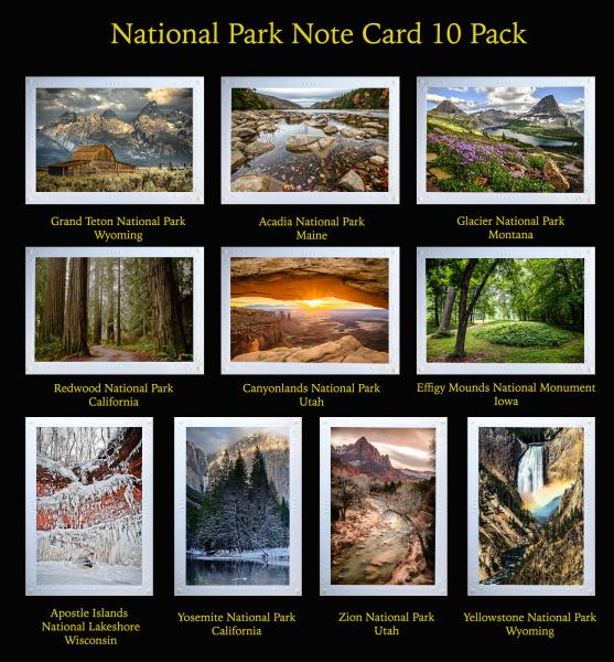 National Park 10 Pack Artisan Note Cards picture