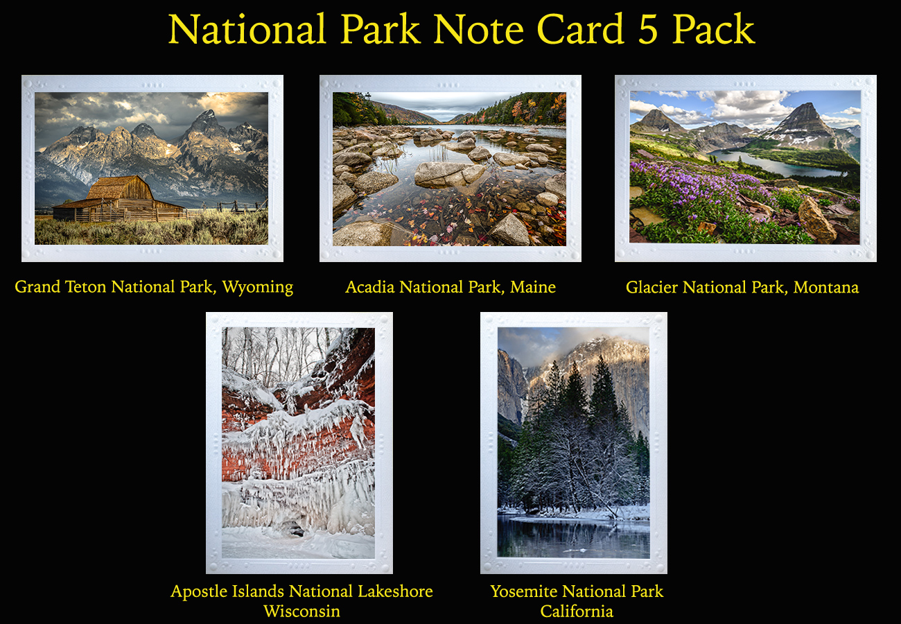 National Park 5 Pack Artisan Note Cards picture