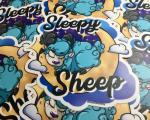 Sleepy Sheep Vinyl Sticker