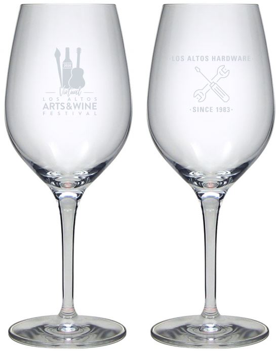 Limited Edition 2020 Los Altos Virtual Arts & Wine Festival Wine Glass picture