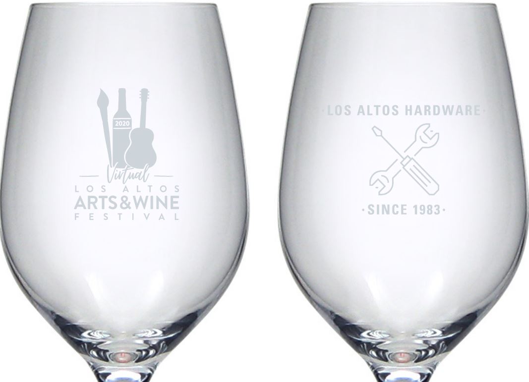 Limited Edition 2020 Los Altos Virtual Arts & Wine Festival Wine Glass picture