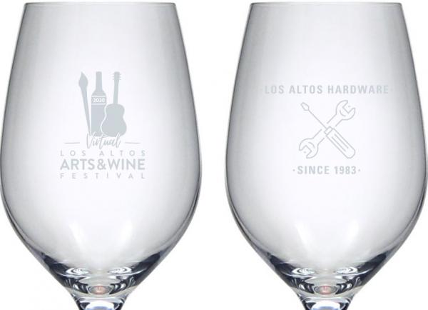 Limited Edition 2020 Los Altos Virtual Arts & Wine Festival Wine Glass picture