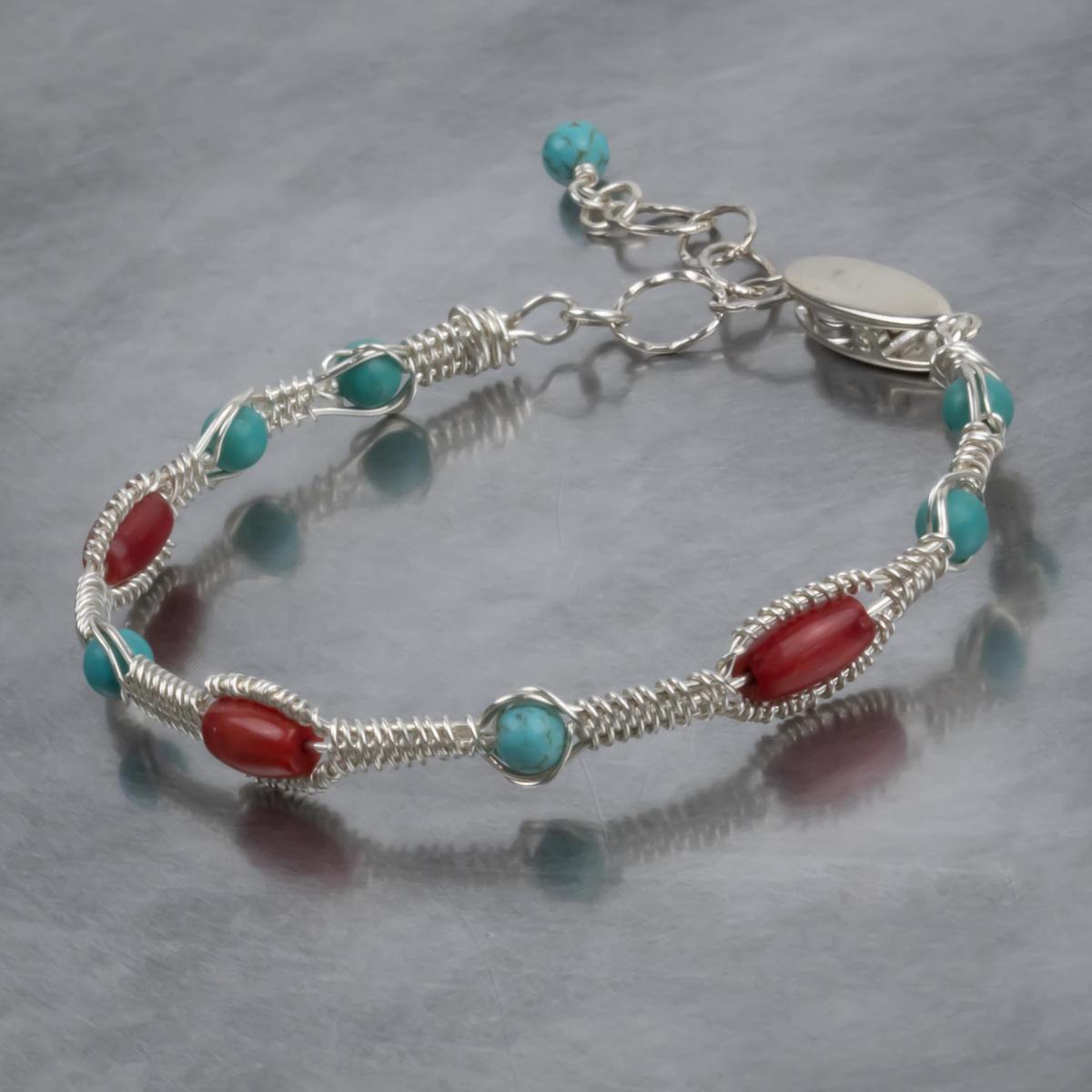 Silver snake weave bracelets picture