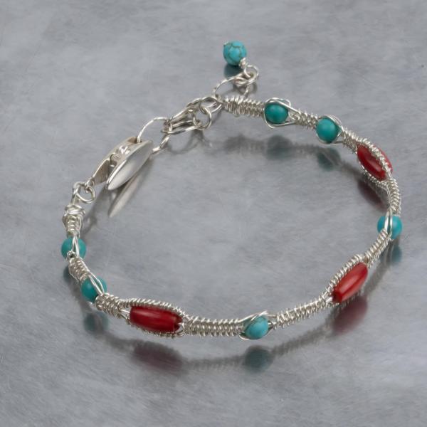 Silver snake weave bracelets picture