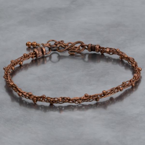 Copper kumihimo bracelets picture