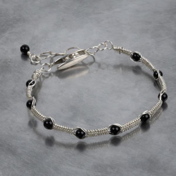 Silver snake weave bracelets picture