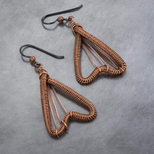 free form snake weave earrings picture