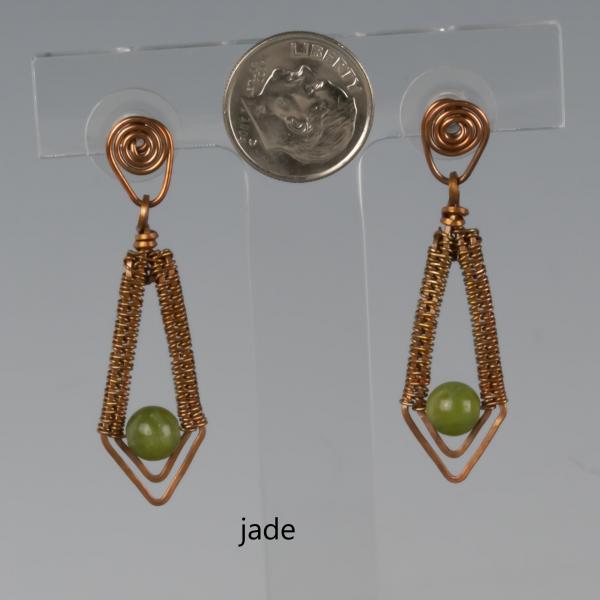 copper chevron earring with posts picture