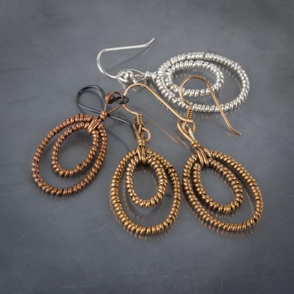 Double oval earrings