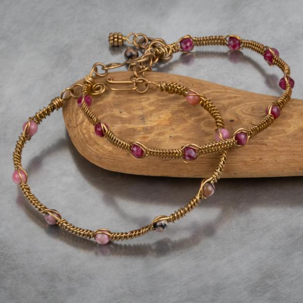 Bronze snake weave bracelets