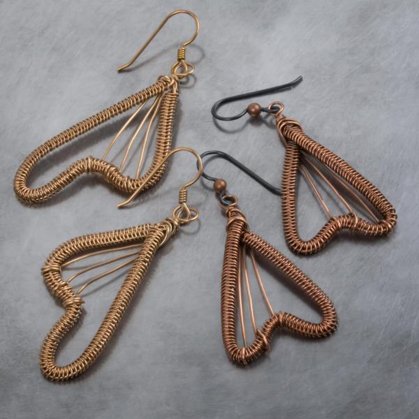 free form snake weave earrings picture