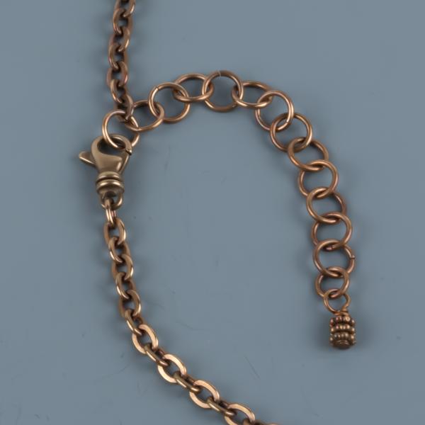 Labarodite pendant w/braided chain bronze picture