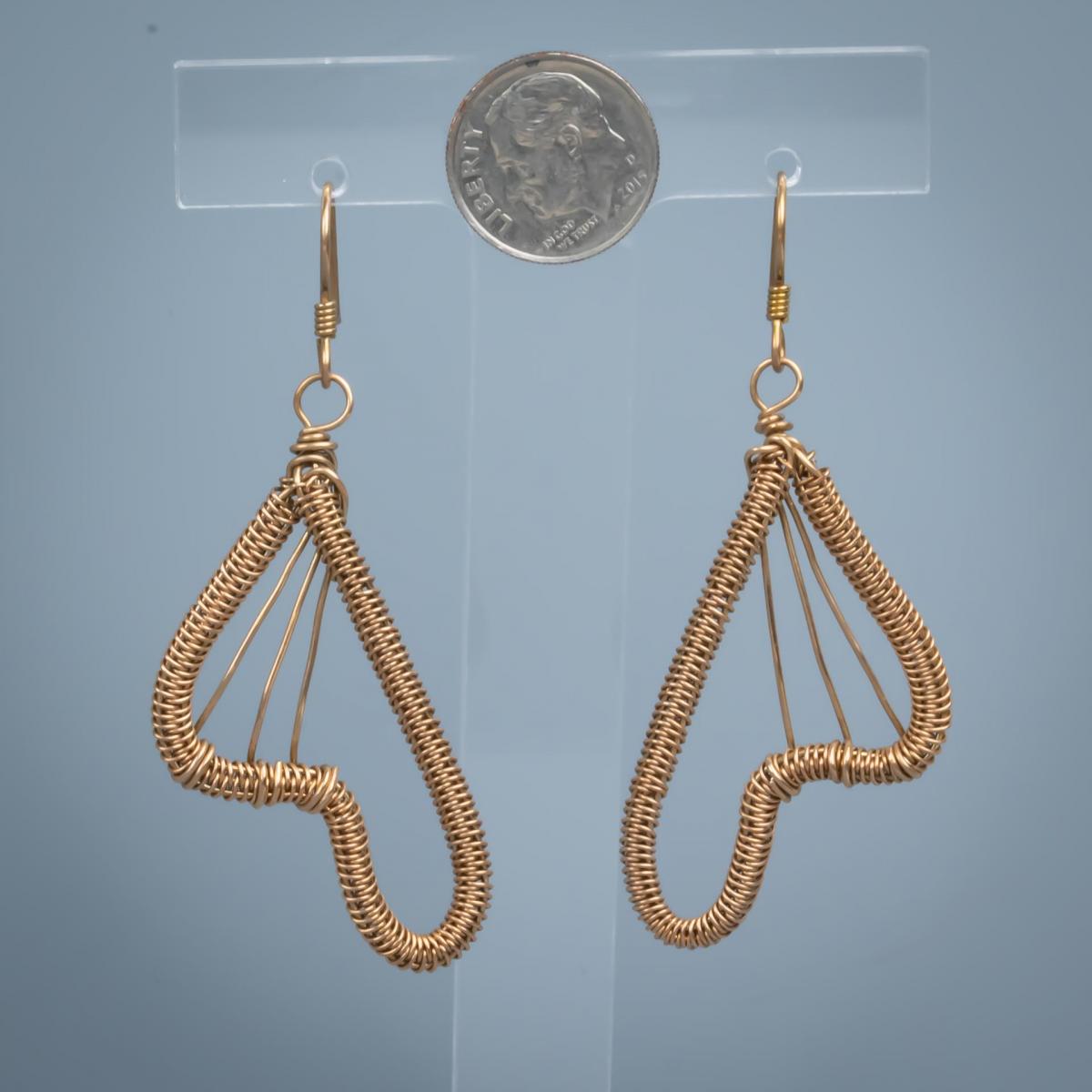 free form snake weave earrings picture