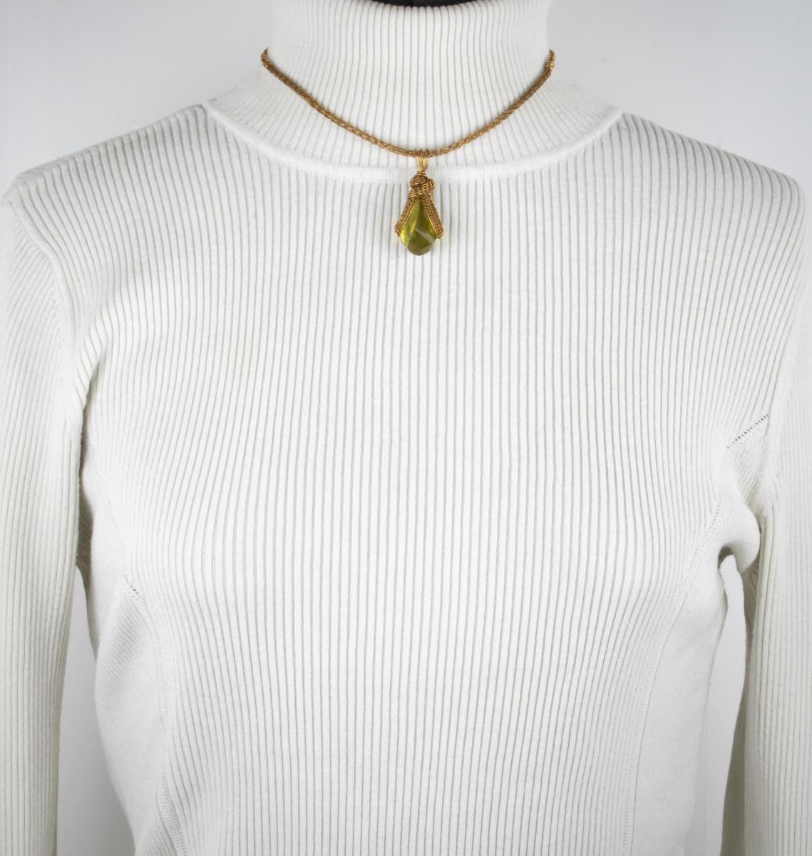 Faceted lemon quart bronze woven pendant picture