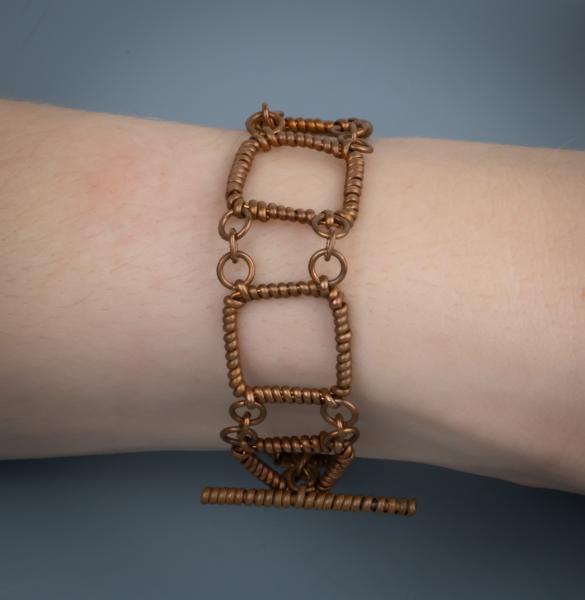 Geometric copper wire work bracelet. picture