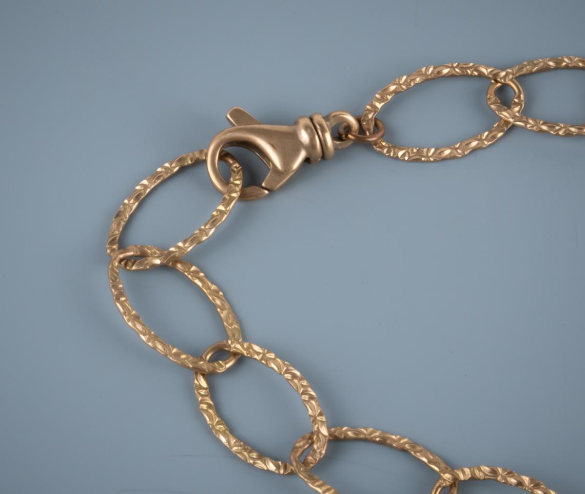 Venetian lamp work, mother of pearl, bronze wire work link triple strand necklace picture